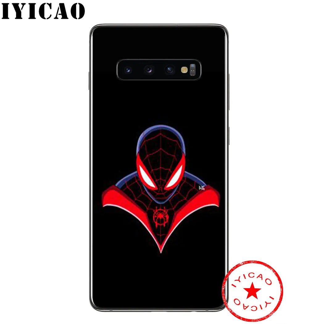 IYICAO Человек-паук с мягкий чехол для samsung Galaxy S10e S10 S9 S8 Note 8 9 10 плюс S6 S7 Edge ТПУ |