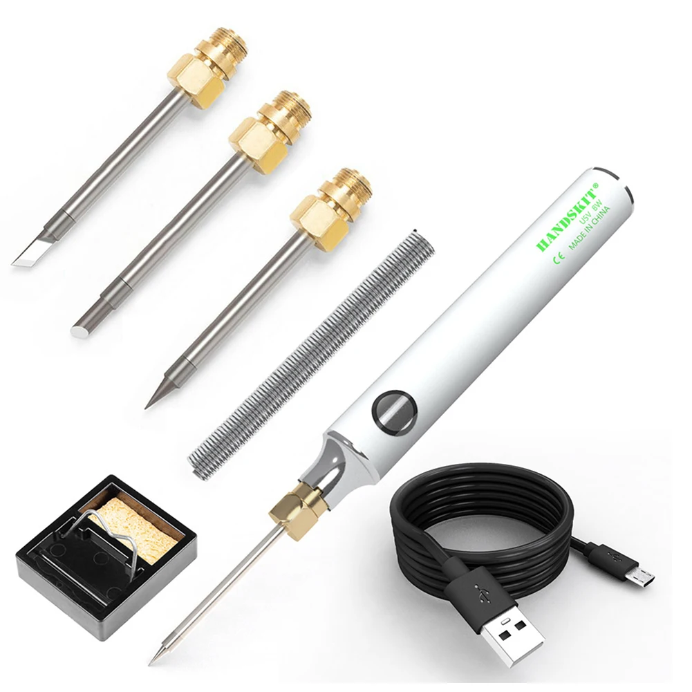 

USB 5V 8W Electric Powered Soldering Iron Tip For USB Powered Electric Soldering Iron Replacement Electric Hand Welding Gun