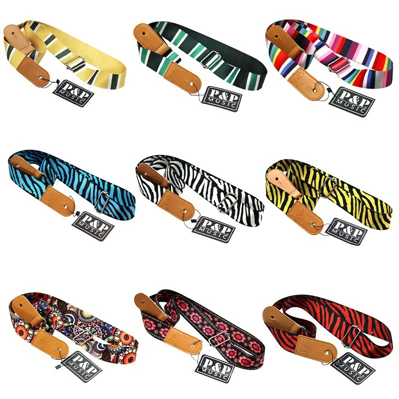 

Acoustic Electric Guitar Shoulder Strap Adjustable Bass Nylon Belt Musical Stringed Instruments Accessories