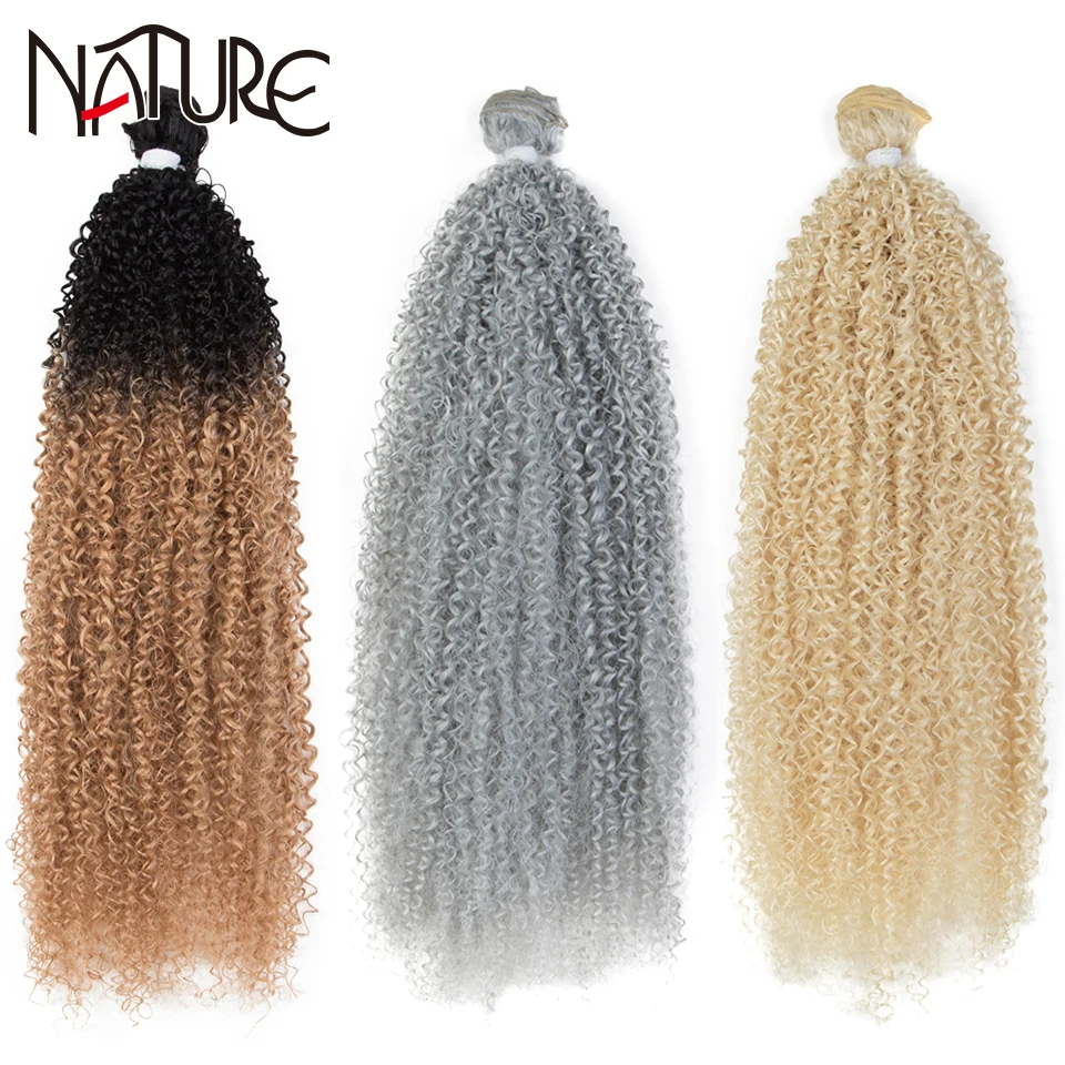 

Натуральные кудрявые пряди, 22 дюйма, синтетические накладные волосы Омбре, 613 блонд, термостойкие волнистые искусственные волосы, бесплатна...