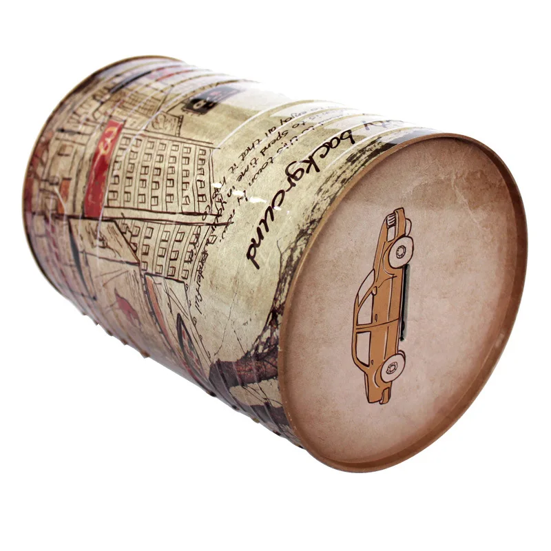 Винтажная копилка для денег коробка монет детей и взрослых железная