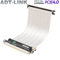 silver double reverse pcie 4 0 shielded riser pci express 16x to x16 rtx3090 graphics card extender cable for a4 itx motherboard