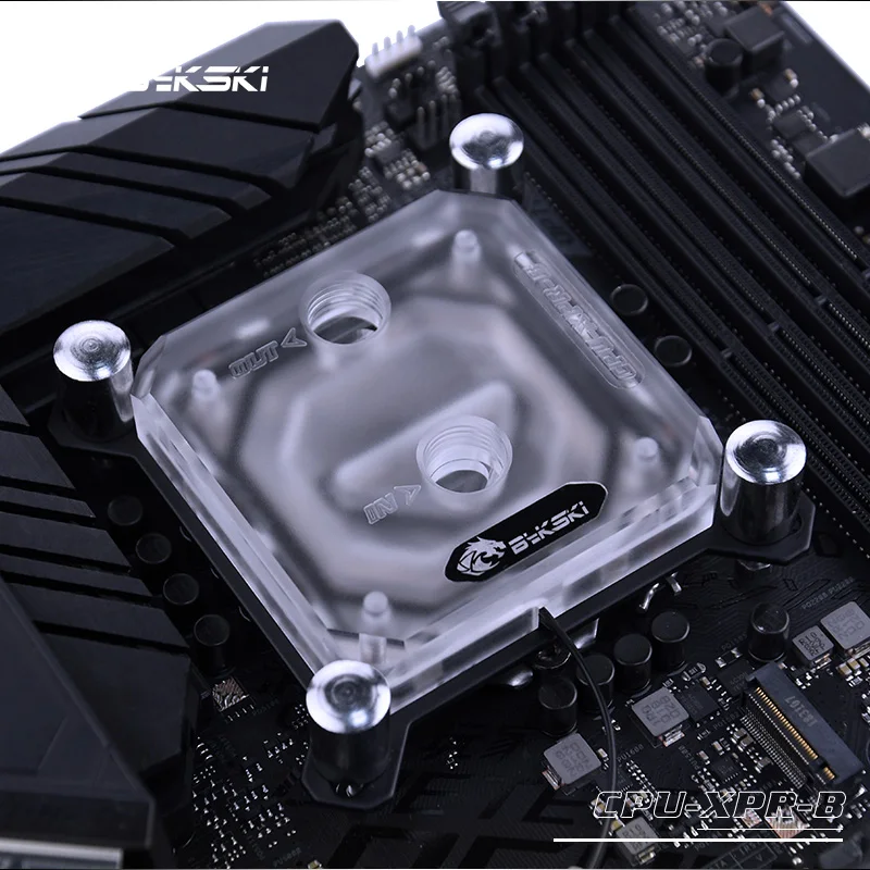 Блок ЦП Bykski для Intel Frosted Acrylic RGB (12 В 4 контакта) RBW (5 3 блок водяного охлаждения кулер
