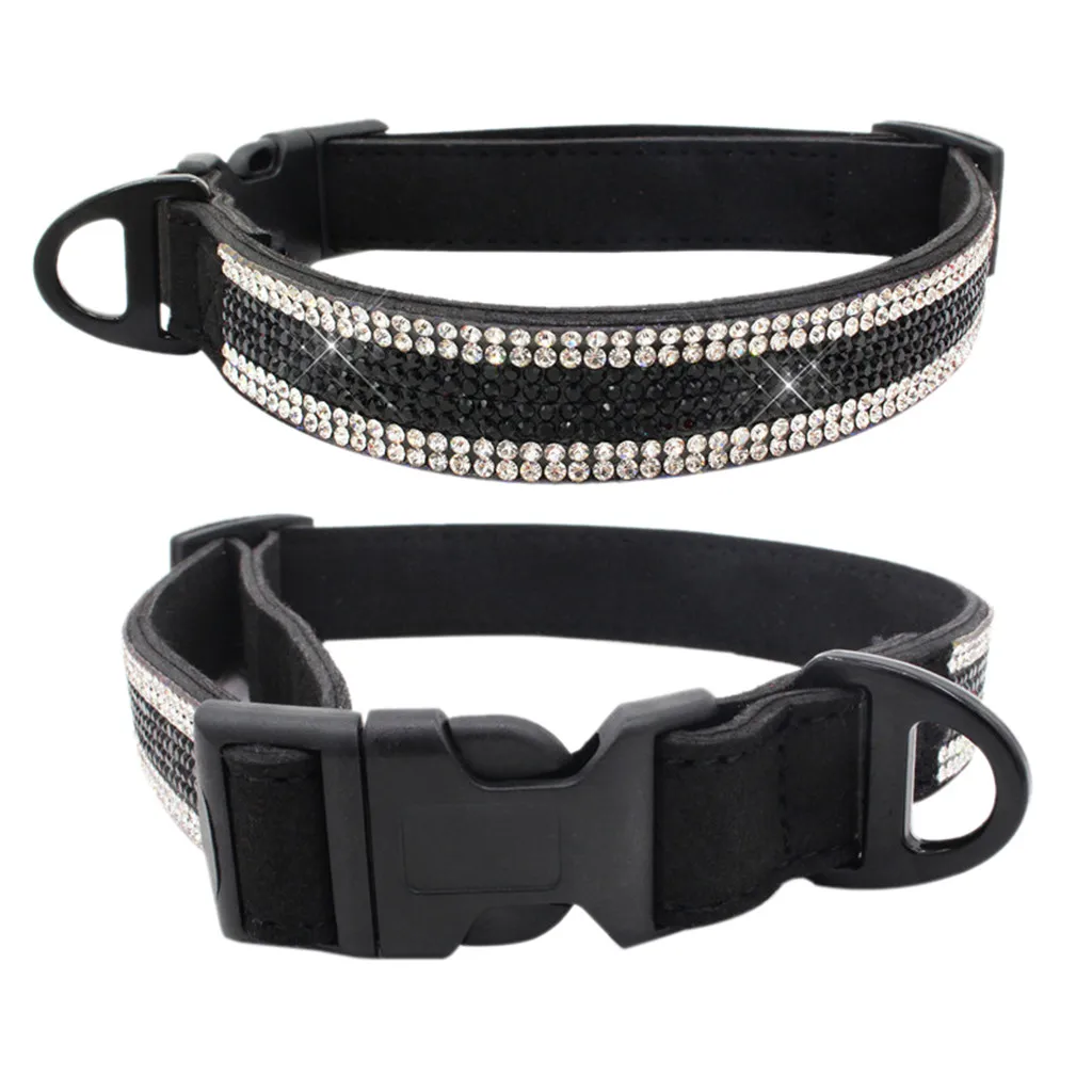 Регулируемый ошейник для маленьких питомцев собак щенков кошек стразы
