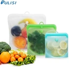 Набор из 3 силиконовых многоразовых пакетов для хранения пищевых продуктов, герметичный пакет для обеда, для готовки или хранения, экологически чистый и безопасный для мытья в посудомоечной машине