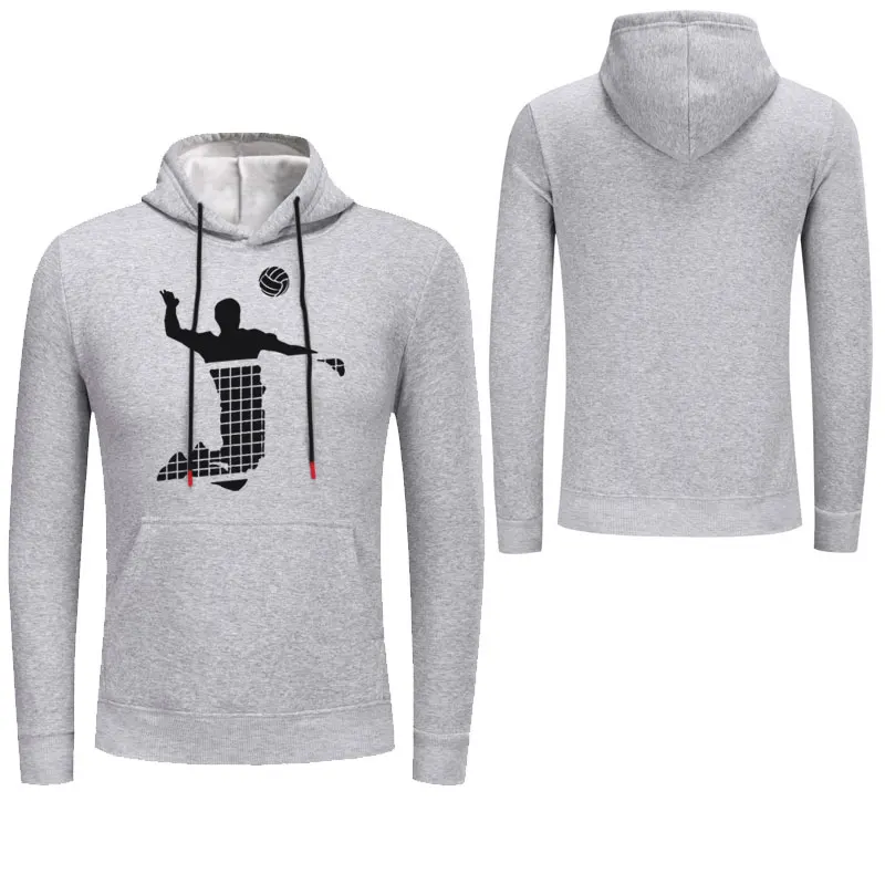 

New Hoodies for Men Round Neck Male Natural Cotton Shirt Volleyballer Fashion Cotton Hoodie Long Sleeve Streetwear Top