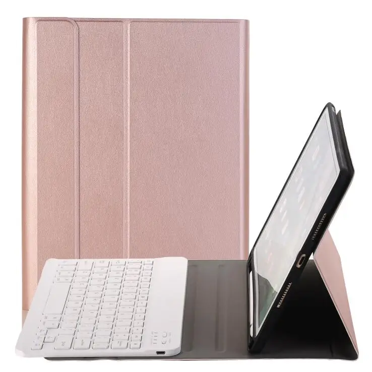 Шампанское Чехол с клавиатурой для iPad 10,2 7th Gen 10," с держателем для карандашей, смарт-подставка, Авто Режим сна/пробуждения, испанская русская английская клавиатура - Цвет: Шампанское