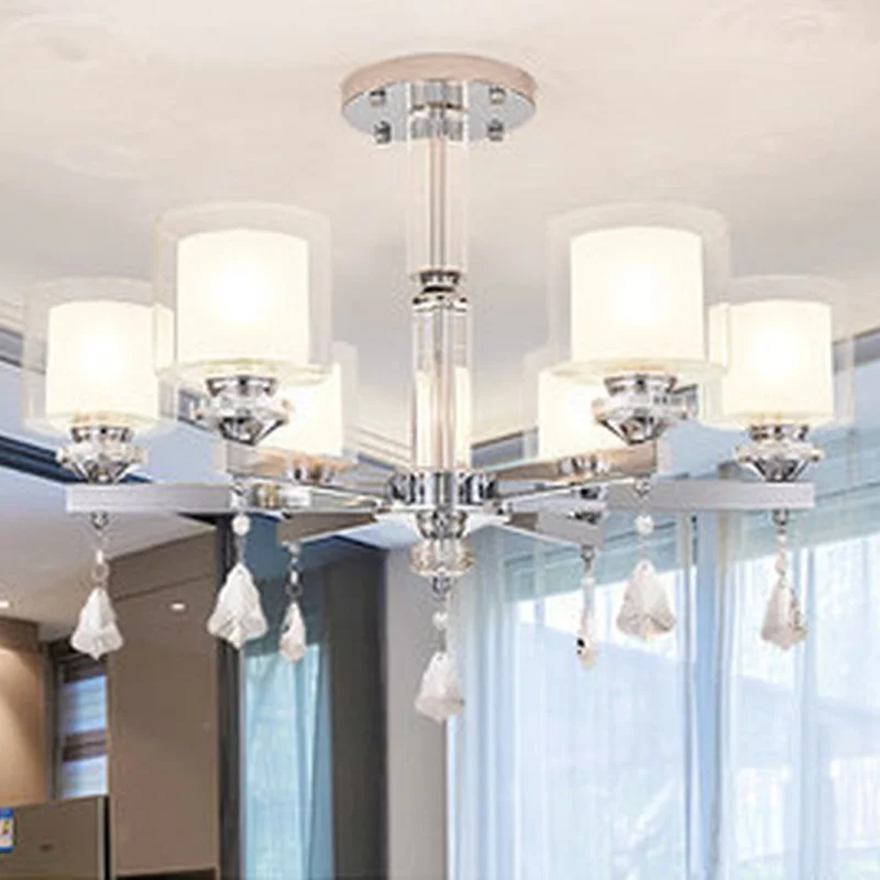 Светодиодные люстры современный хромированный металлический светильники из