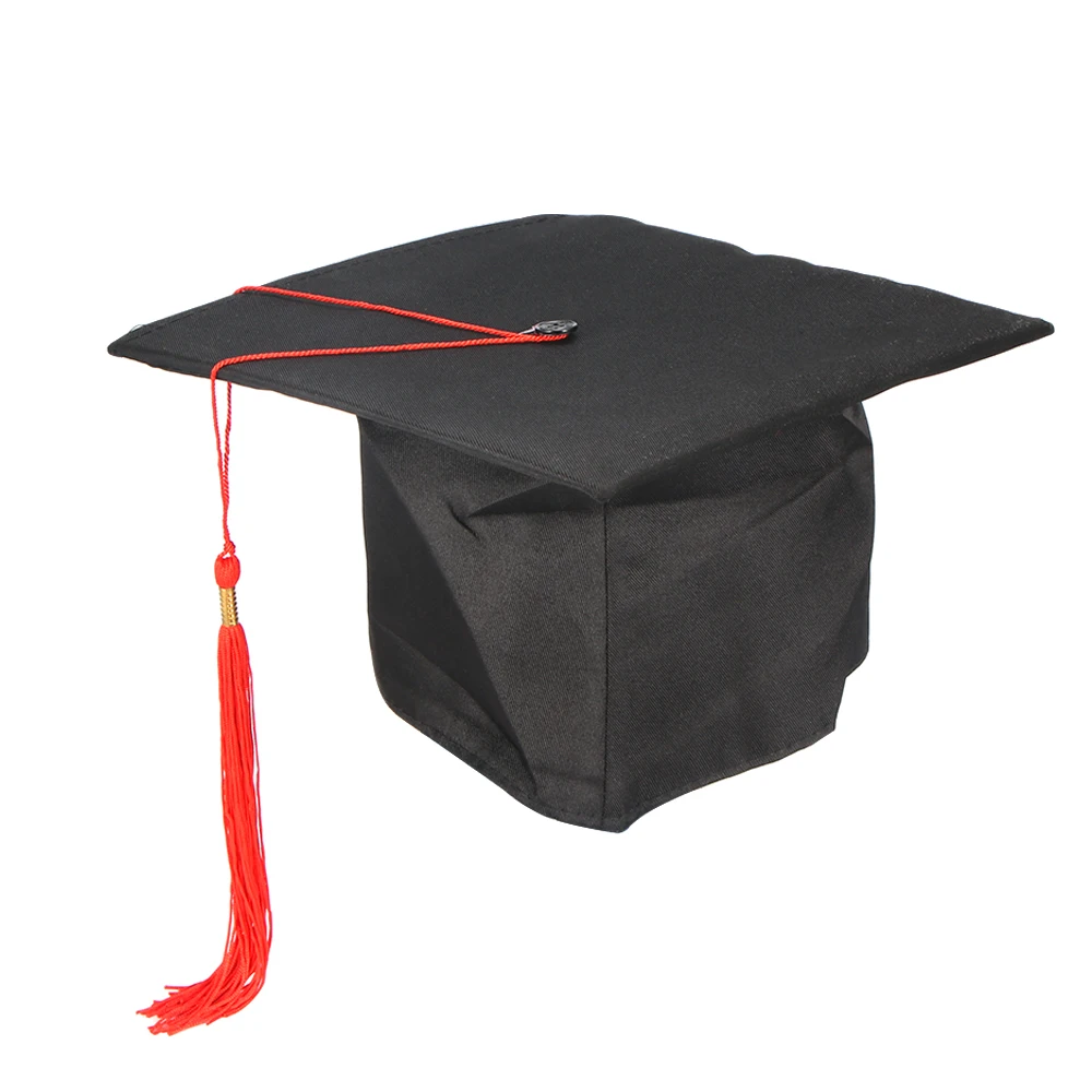 Школьная выпускная вечерние шапка с кисточками Mortarboard университетский девичник, магистр, доктор, академическая шапка, новая черная Ступка