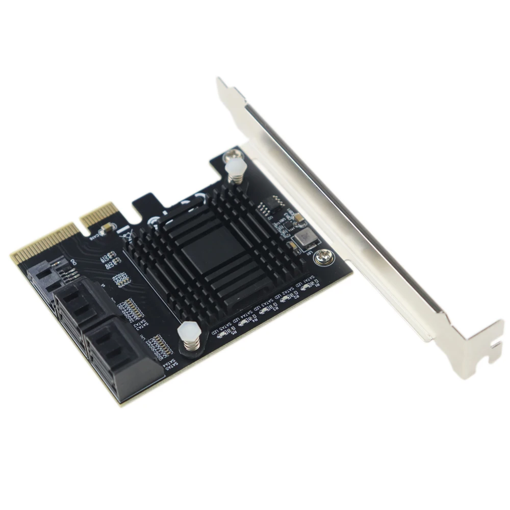 PCI Express 3 0x4 до 5 портов SATA III 6 Гбит/с Контроллер Расширения карта Поддержка порт