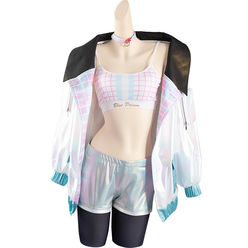 

Anime! Arknights Blue Poison Marthe Collection Shoal Rhythm Uniform Cosplay Costume Halloween Party Outfit For Women 2021 NEW