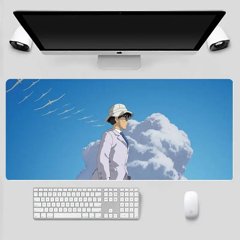 

The Wind Rises Locking Edge Mouse Pad Game Desk Table Protect Game Office Work Mouse Mat pad X XL Non-slip Laptop Cushion