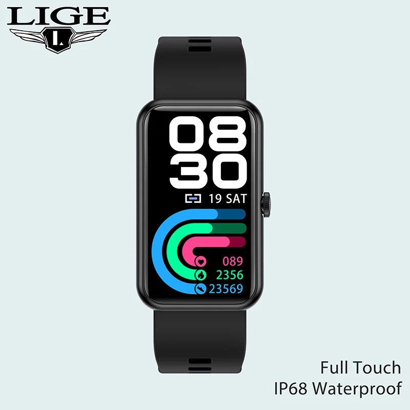 

LIGE NEW Sports Bracelet Full Touch IP68 Waterproof Smart Watch Men Fitness Tracker Pedometer Android IOS Smartwatch For Ladies