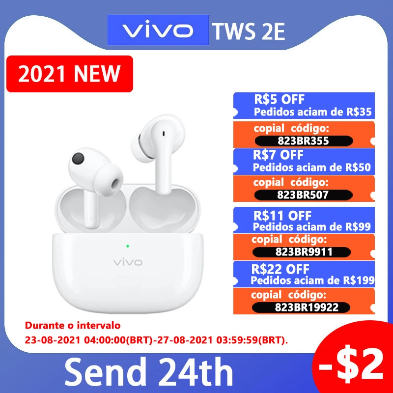 2021 ViVO TWS 2E Bluetooth QCC Neo наушники вкладыши 12 2 мм IP54 Беспроводная bluetooth гарнитура X50 x60 Pro
