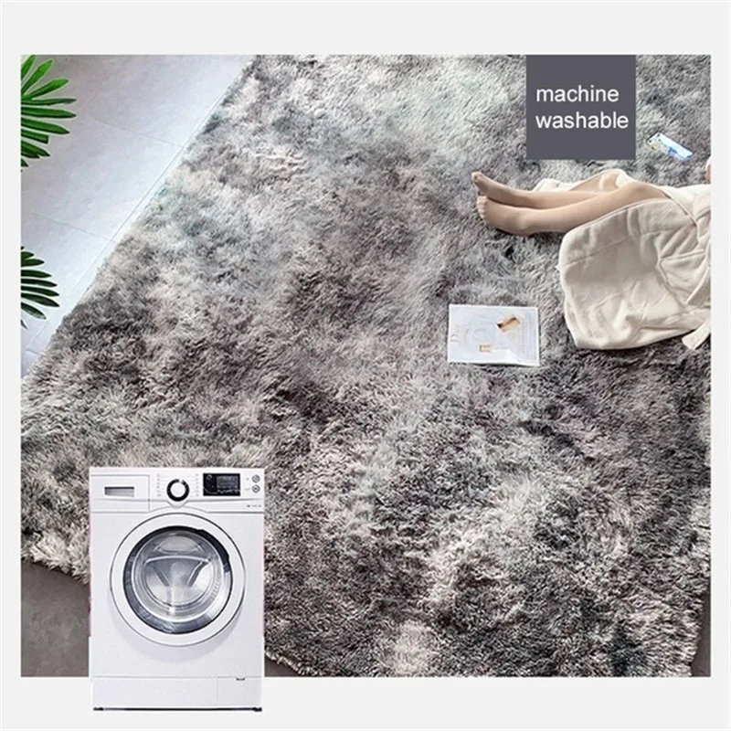Крашеные плюшевые ковры для дома гостиной спальни Нескользящие декоративные