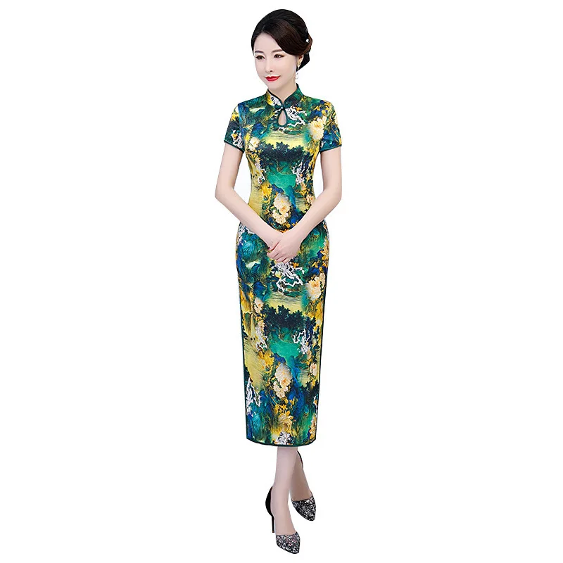 Весна-лето 2020 новое шелковое платье с коротким рукавом из тутового шелка в