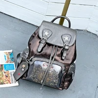 womens backpack 2021 new female leather bag elephent print mochila fashion school bag for girls large leisure shoulder bag