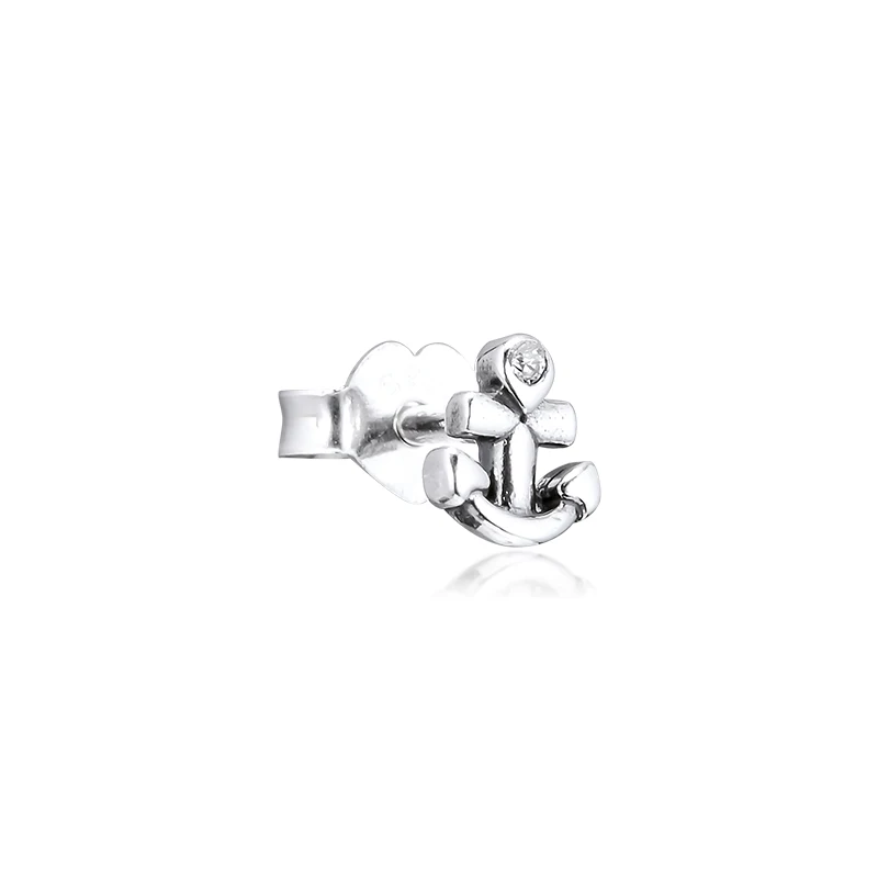 Signature Me My Anchor одиночные серьги гвоздики 100% Аутентичное Стерлинговое серебро