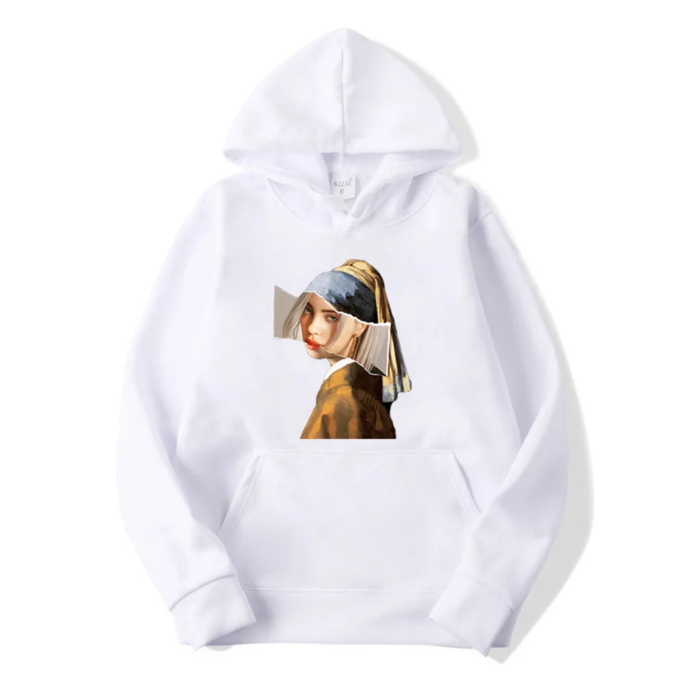 New14 Billie Eilish Толстовка Мужская Черная хлопковая толстовка пара светящаяся Billie Elish Толстовка простая сохраняющая тепло Женская/мужская одежда - Цвет: New14