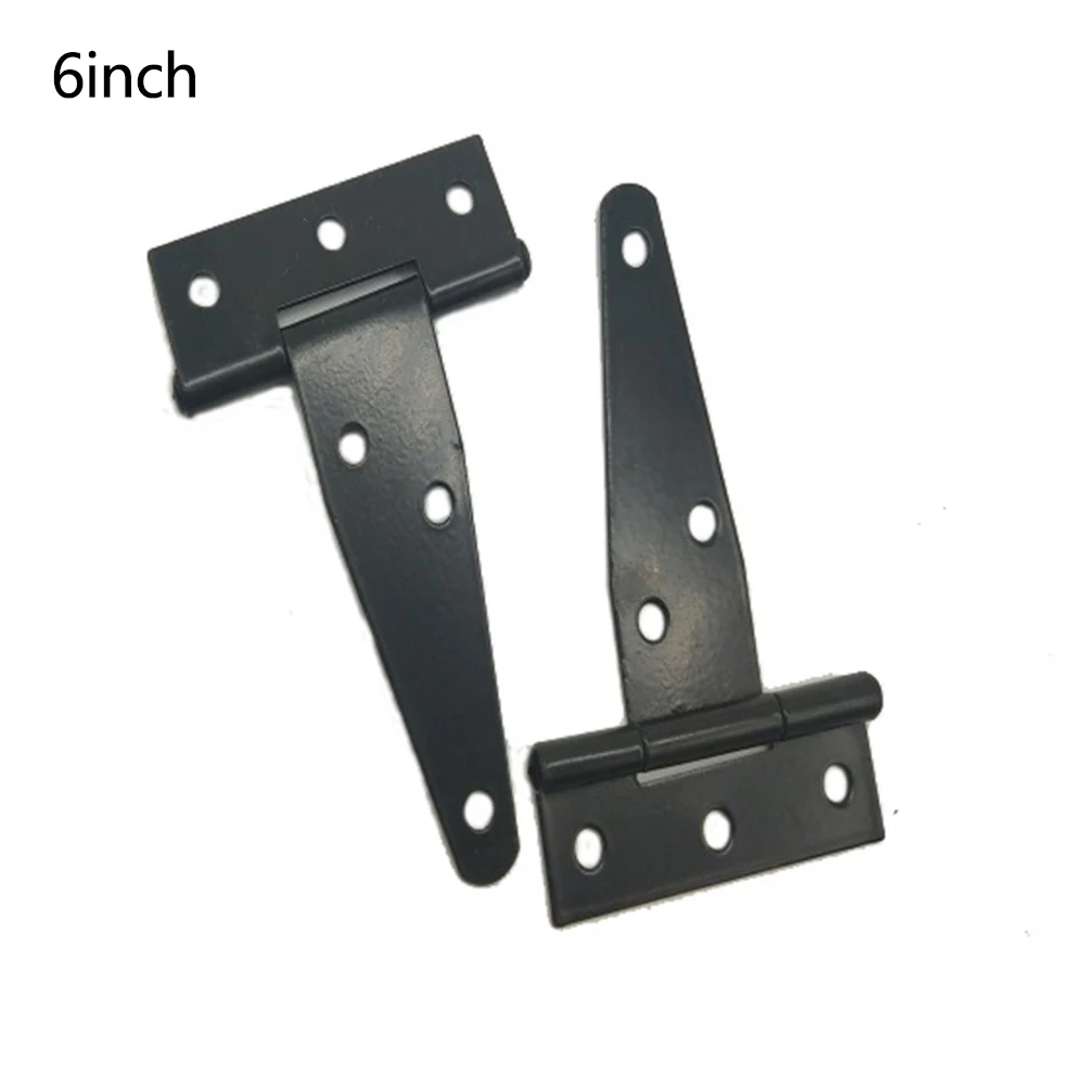 2pcs/bag Room Home Metal Hinge Replacement Zinc Coating Tool T Type Connection Practical Shed Door Heavy Duty Garage |