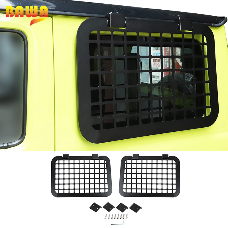 

BAWA Car Rear Windows Protection Decoration Frame Accessories For Suzuki Jimny JB64 JB74w 2019 2020 2021 Exterior Parts