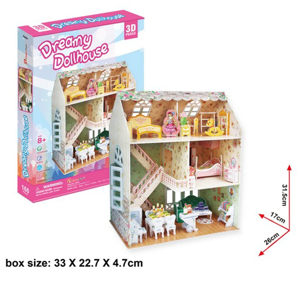 Набор для сборки деревянного кукольного домика Европейский пляжный