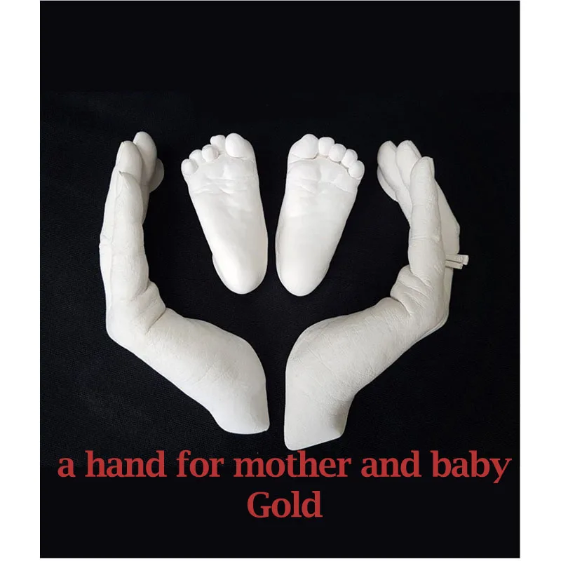 a hand 4 mom baby-Go Oklady 3D Ручная форма для печати ног для детского порошка штукатурка литья комплект отпечаток руки подарок на память детский памятник для роста - Цвет: a hand 4 mom baby-Go