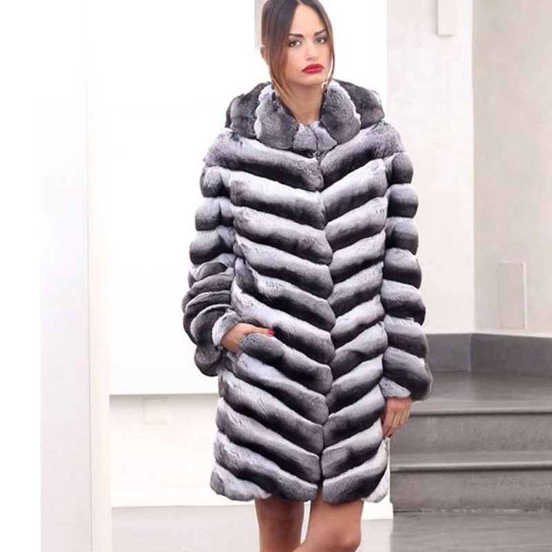 Женское зимнее пальто с капюшоном длиной 120 см |