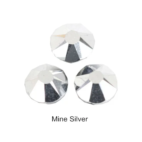 Silver Mine 2088 граненые Стразы отличного качества для ногтей с плоской задней поверхностью, много цветов, стразы для украшения ногтей Y3813 - Цвет: Silver Mine
