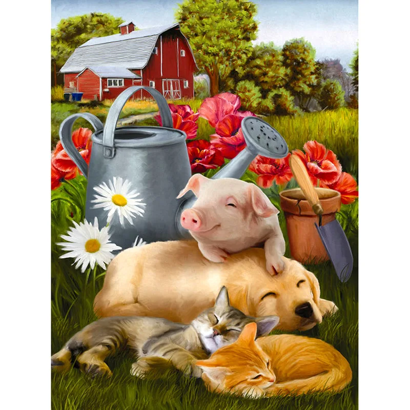 

New Decoration Home Picture Animal Paradise Diamond Art Painting for Living Room Wall Art Pictures Handmade Embroidery Sale