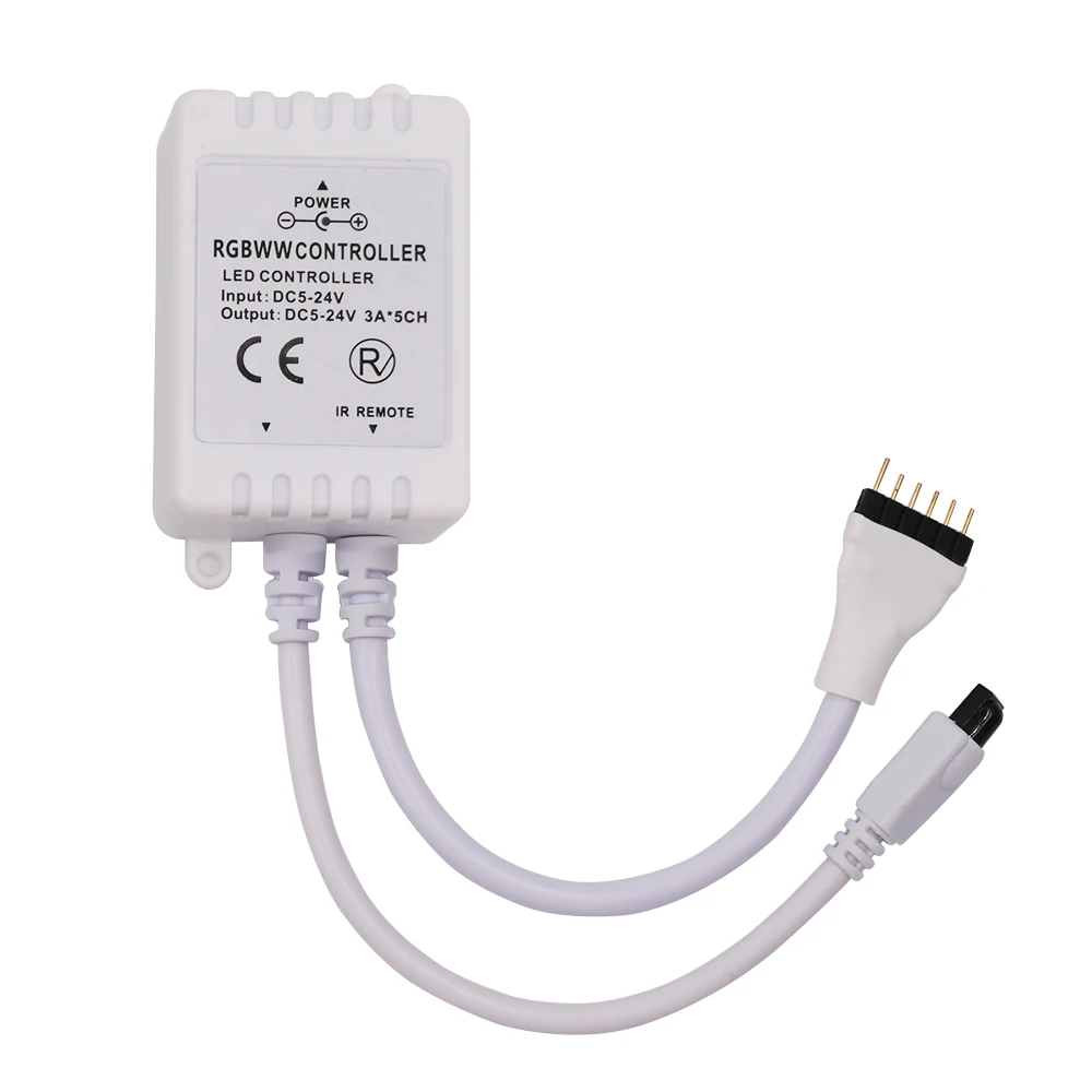 DC5 24V 40 key IR RGBWW (RGB + CCT) контроллер 3A * 5CH для 2835 5050 RGBW светодиодный