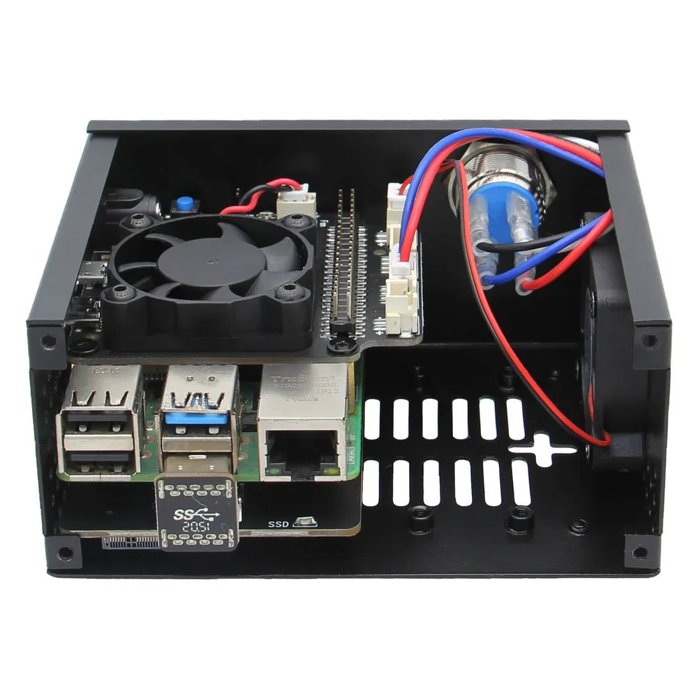 Корпус для Raspberry Pi X857-C3 металлический корпус 4B & X857 V2.0/ X862 V2.0 и X735 | Компьютеры офис