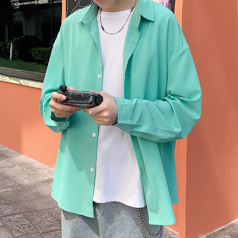 

Высококачественная деловая формальная Мужская рубашка с длинным рукавом, модные 2020, полностью тонкие игровые повседневные Клубные платья ...