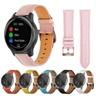 Ремешок из натуральной кожи для Garmin vivoactive 4s 4 3  venu2s SQForerunner 245 55 158 645 Сменные аксессуары для умных часов