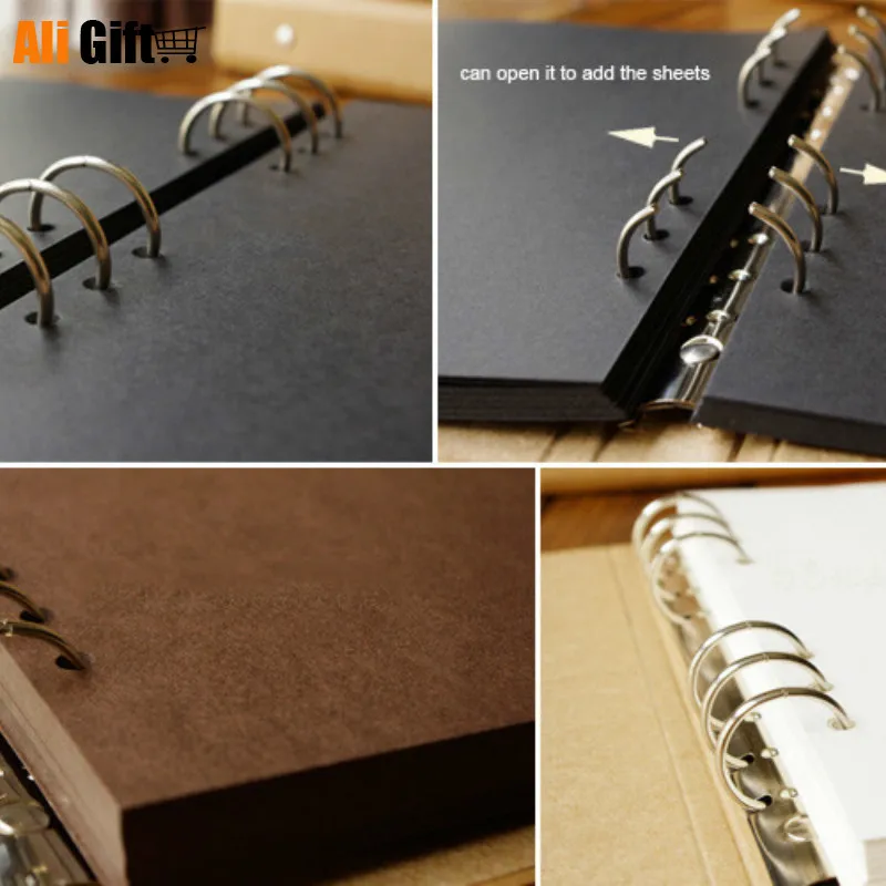 Пустая Обложка альбом с листьями в сдержанном стиле крафт бумага дневник ручная