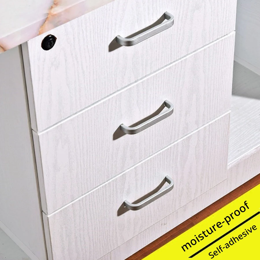 DIY винил ПВХ Самоклеящиеся обои с рисунком фактурной древесины Водонепроницаемый мебель переводная бумага для обновления интерьера Спальня Desktop шкаф декоративная пленка