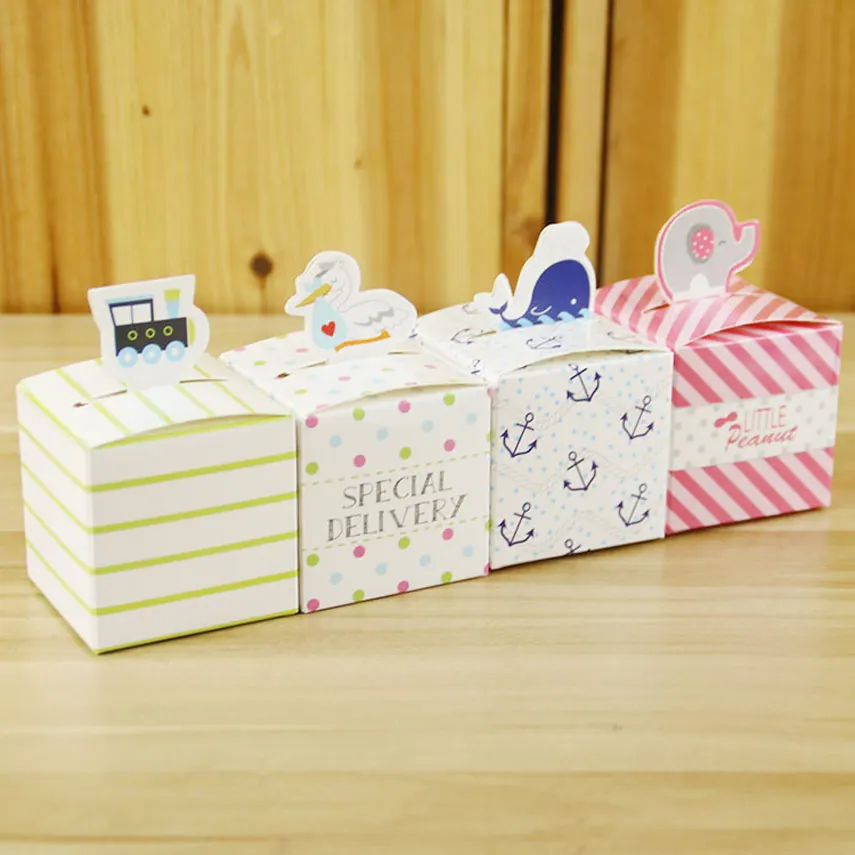 10 шт./лот Милая коробка для конфет с животными бутылка молока Дельфин слон