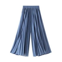 2020 chiffon large size divided capri pants womens plus size loose pants trousers capris vintage streetwear