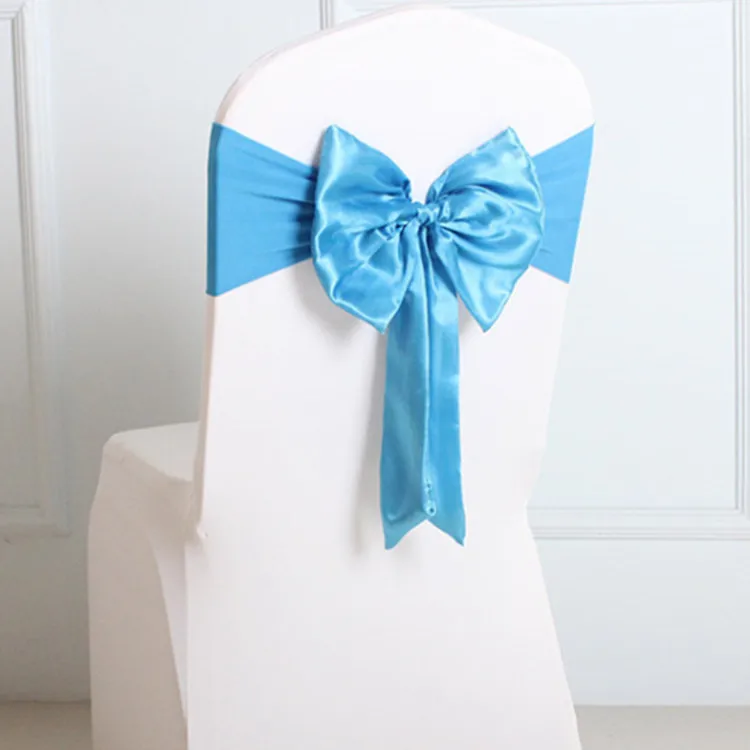 50 шт. необычный свободный галстук атласная лента на стул свадьба спандекс бантик