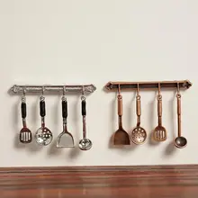 1:12 Dollhouse Miniature Furniture 5Pcs Kitchen Dollhouse Miniature Spoon Shovel Cookware Tools DIY Accessories Kit Figure Decor