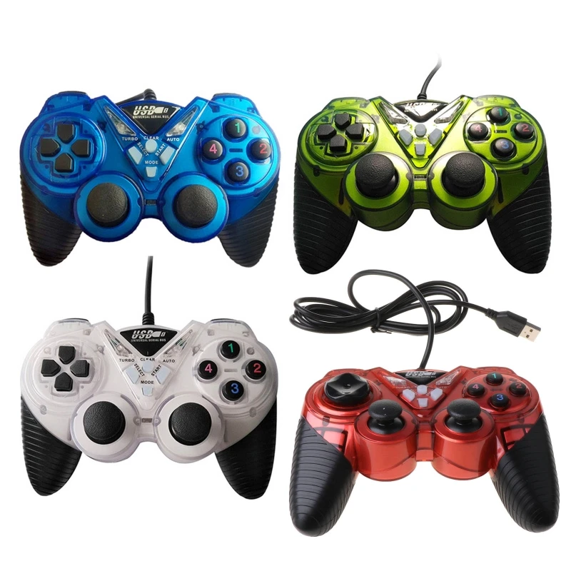 

C1FB Wired USB Game Controller for PC Computer Laptop Vibration Joystick 3D Gamepads for WinXP/Win7/Win8/Win10