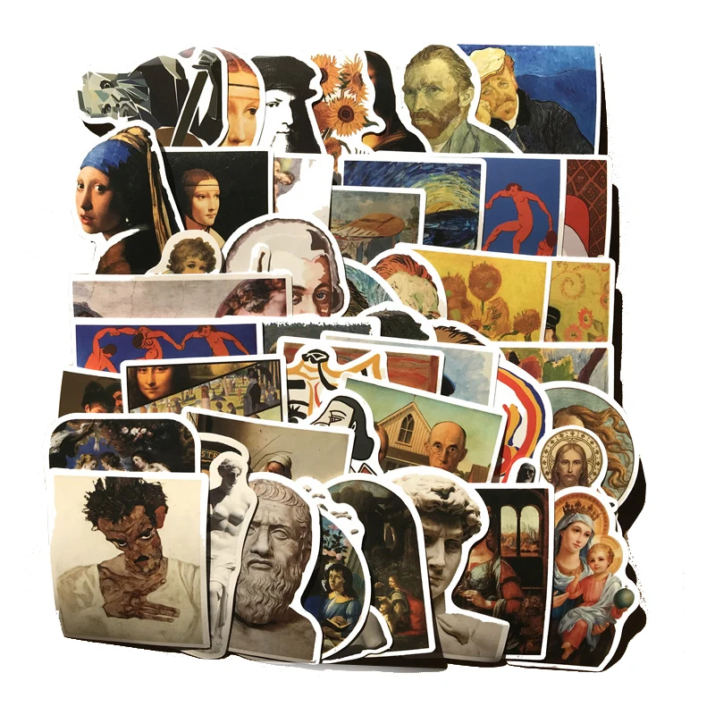 

TD ZW 50Pcs/Lot World Famouspaint Waterproof Vsco Stickers for Laptop Skateboard Car Luggage Phone Book Wall Decal Sticker