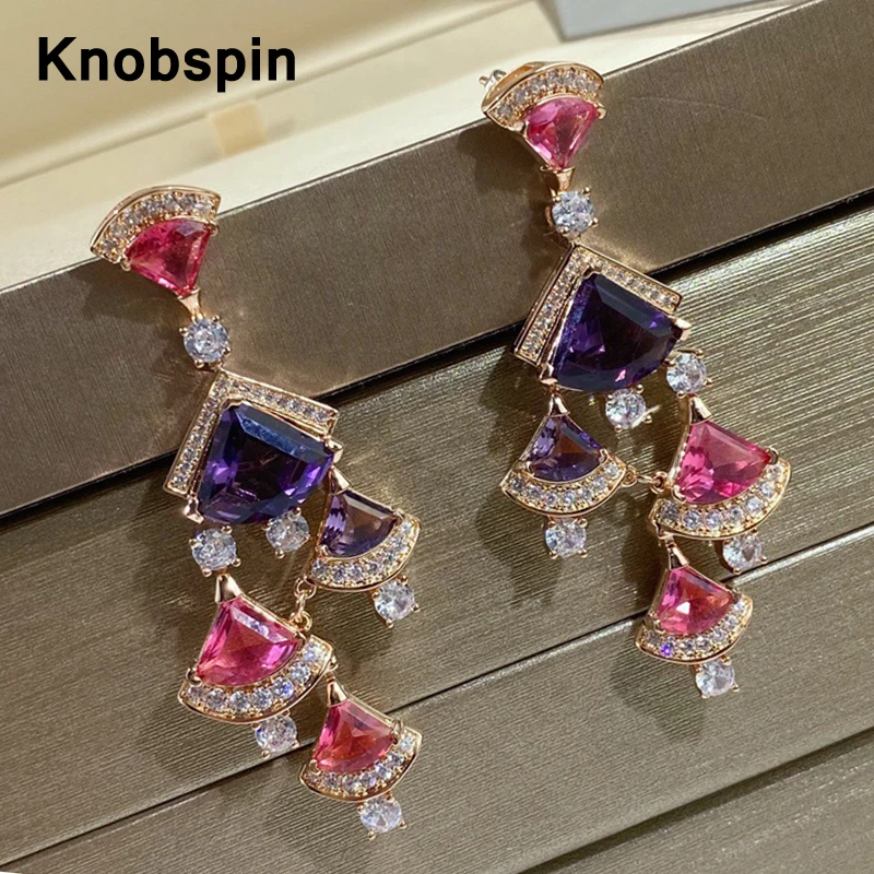 

Knobspin, веерообразные ювелирные изделия из высокоуглеродистого бриллианта 100% 925 дюйма для женщин, блестящие ювелирные изделия для помолвки и ...