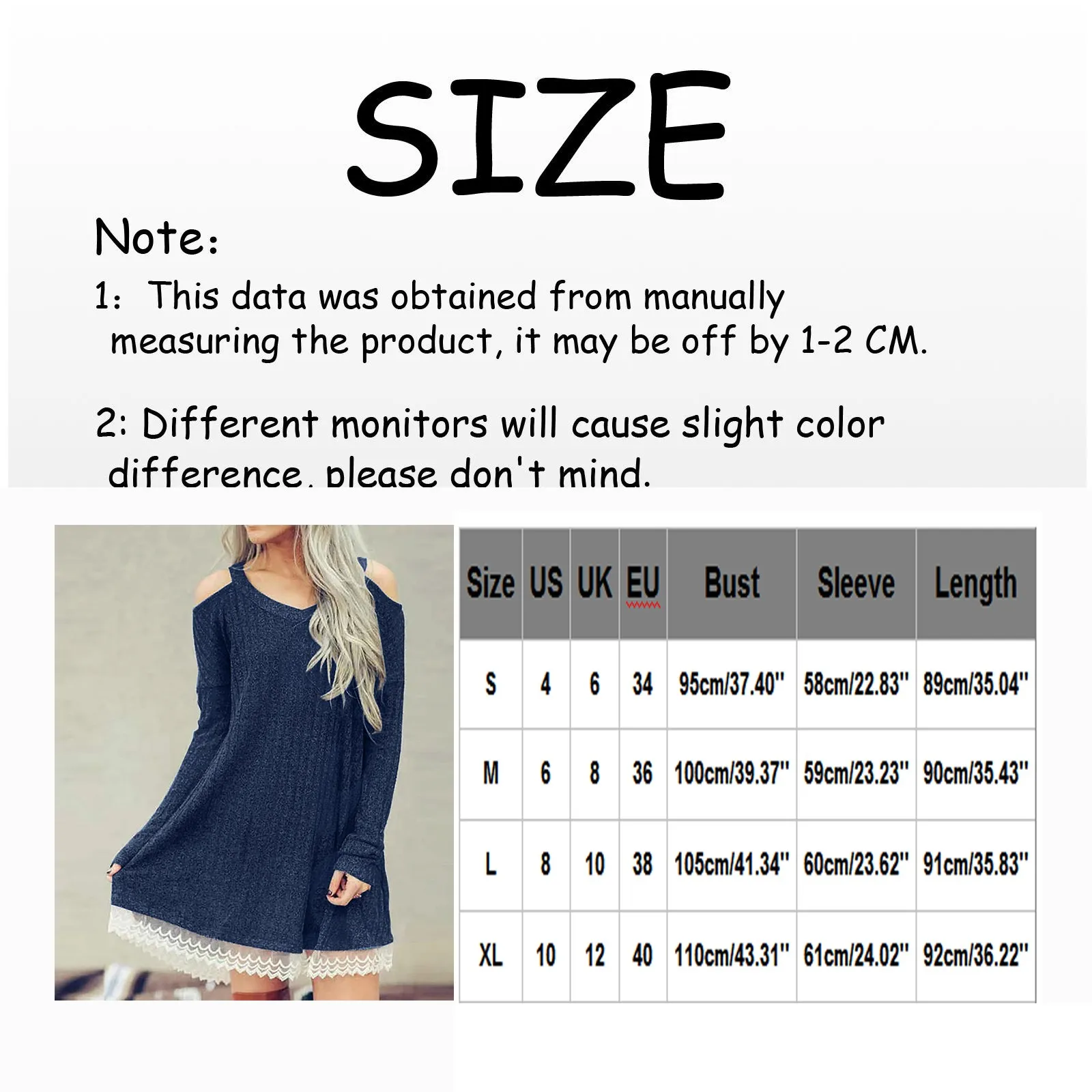 

Autumn And Winter Knitted Dress Women Casual Solid V-neck Dresses Lace Splice Long Sleeve Strapless Dresses Fashion Mini Dresses
