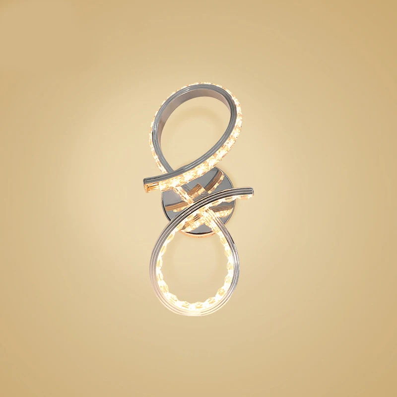 12 Вт светодиодный настенный светильник с кристаллами геометрический для спальни