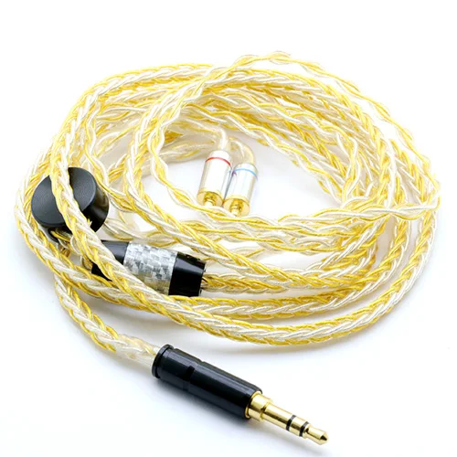 RTC1178 1,2 M 1,0 мм x 8 Core HIFI посеребренный обновленный кабель 3,5/2,5 Разъем MMCX/2Pin разъем для улучшения глубины саундстажа и присутствия - Цвет: RTC1178