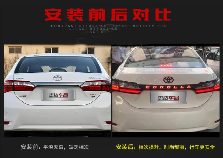 1 шт.~ 2019y Автомобильный задний светильник bupmer для Toyota Corolla, задний светильник altis, светодиодный тормозной фонарь, автомобильные аксессуары, задний светильник taillamp Corolla