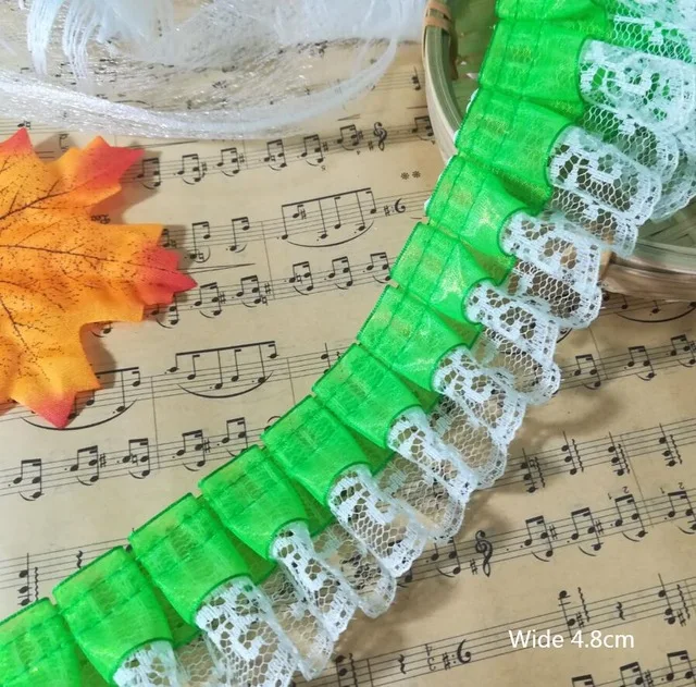 1Yard Latest Mesh Lace Fabric High Quality Guipure 4.5cm Cotton Trim Sewing Ribbon encajes dentelle LE45 | Дом и сад