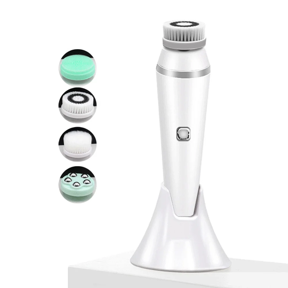 

Electric Facial Cleansing Face Cleaner with Brush Personal Care Acne Facial Massager Skin Soft Machine Beauty Care Tools Women