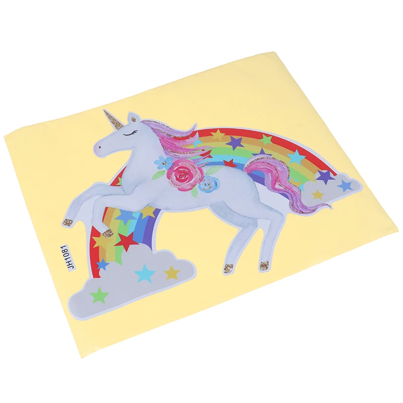 Декор для спальни окна детской комнаты мультфильм единорог наклейки на стену